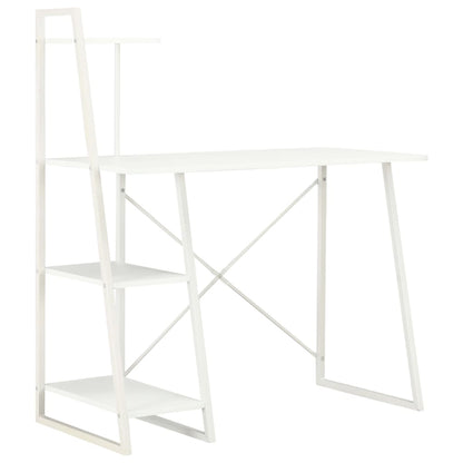 Desk with Shelving Unit White 102x50x117 cm