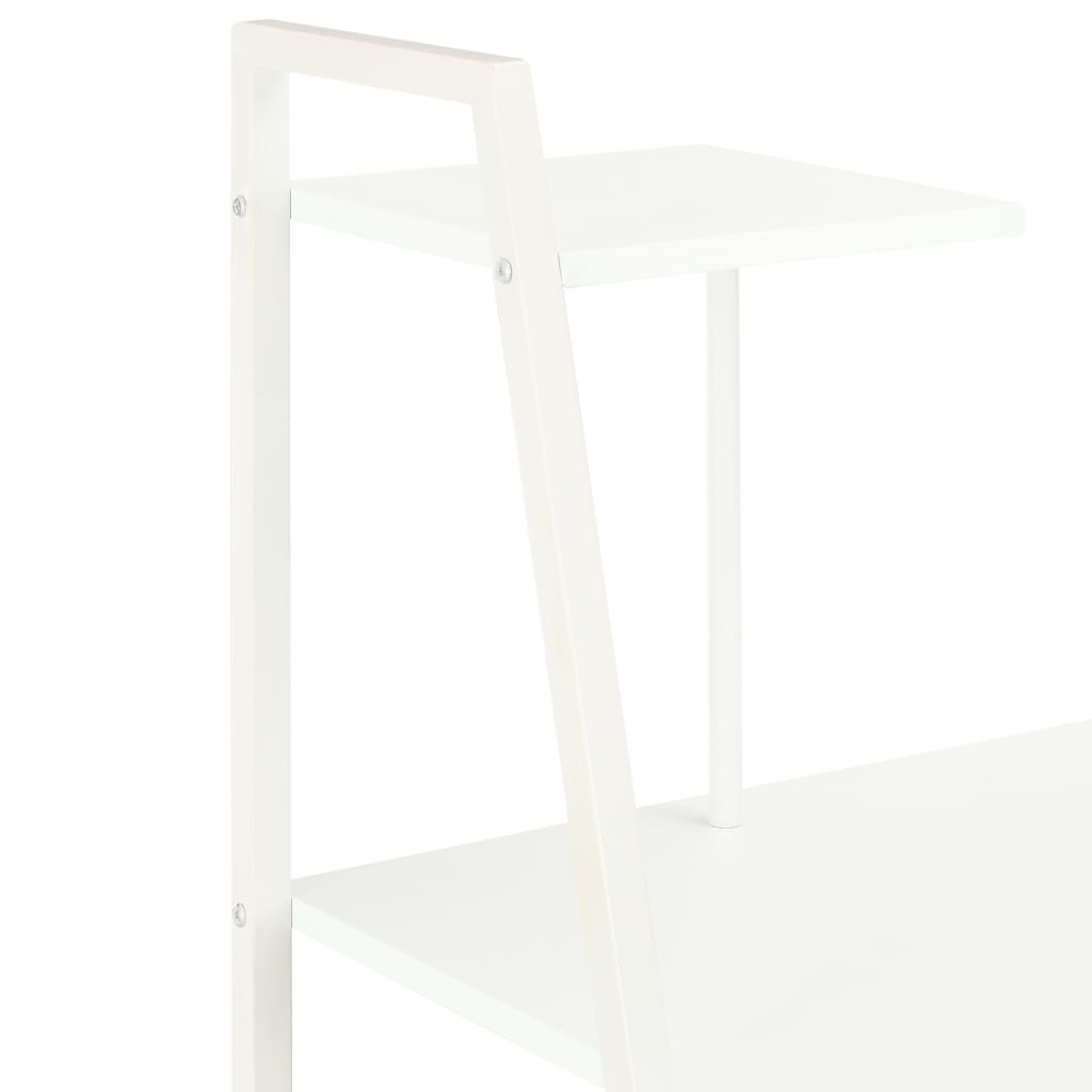 Desk with Shelving Unit White 102x50x117 cm