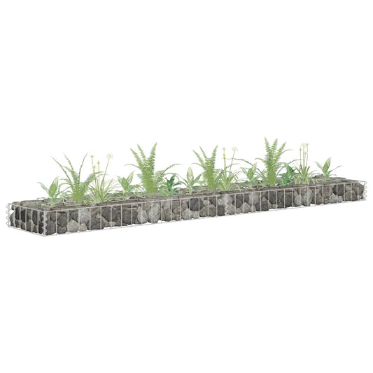 Gabion Raised Bed Galvanised Steel 180x30x10 cm