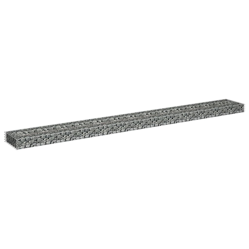 Gabion Raised Bed Galvanised Steel 270x30x10 cm