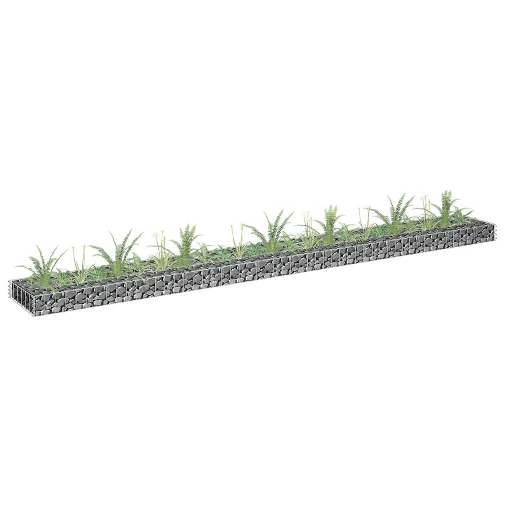 Gabion Raised Bed Galvanised Steel 270x30x10 cm