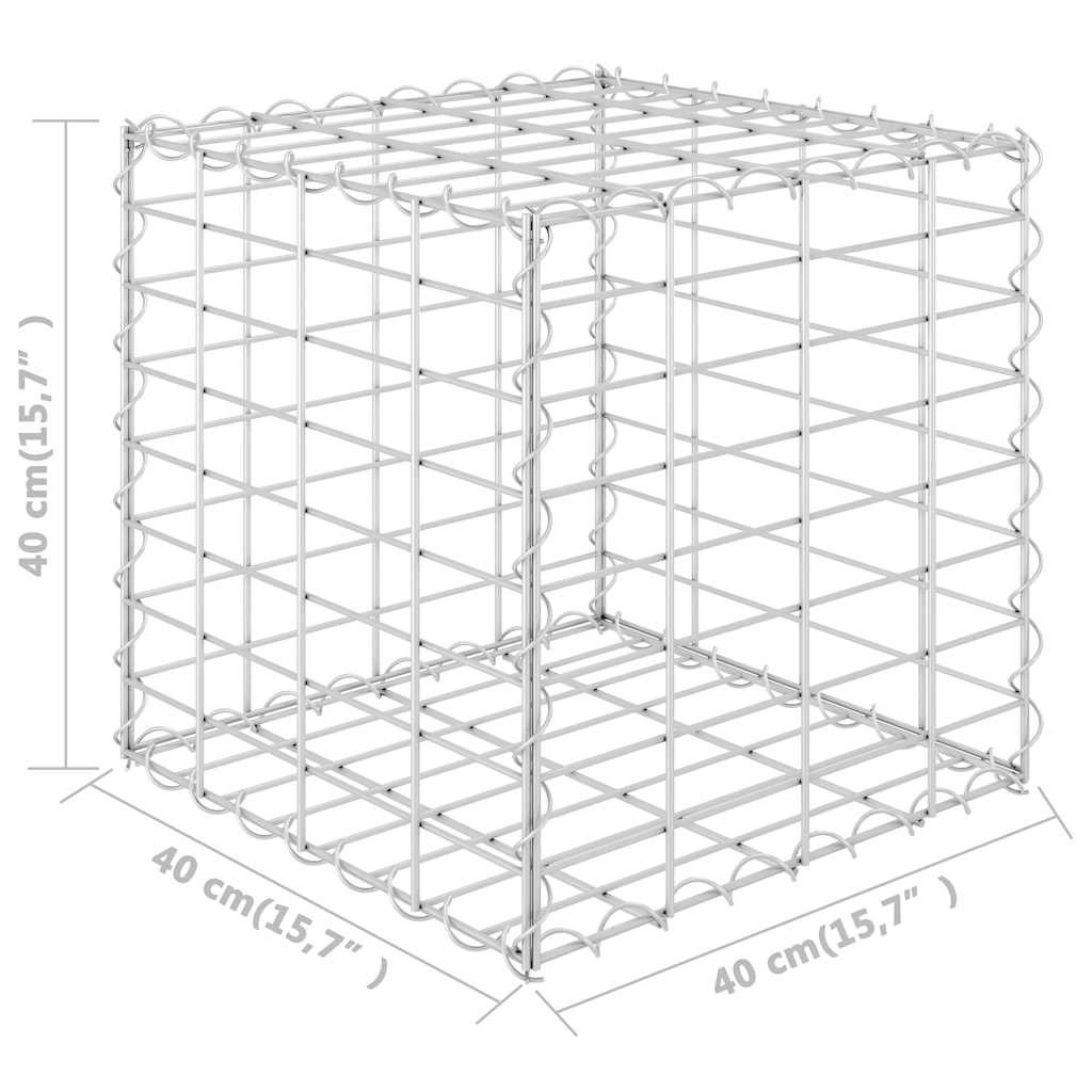 Cube Gabion Raised Bed Steel Wire 40x40x40 cm