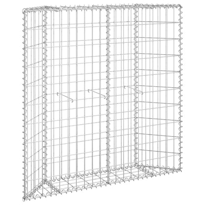 Trapezium Gabion Raised Bed Galvanised Steel 100x20x100 cm