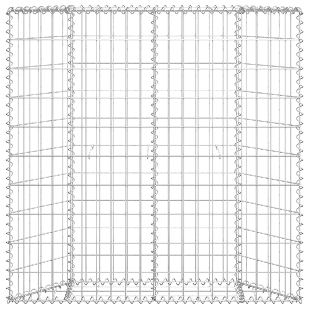 Trapezium Gabion Raised Bed Galvanised Steel 100x20x100 cm