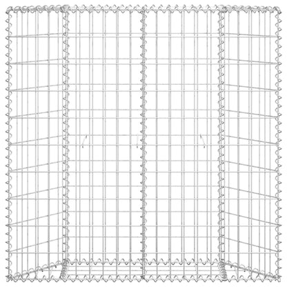 Trapezium Gabion Raised Bed Galvanised Steel 100x20x100 cm