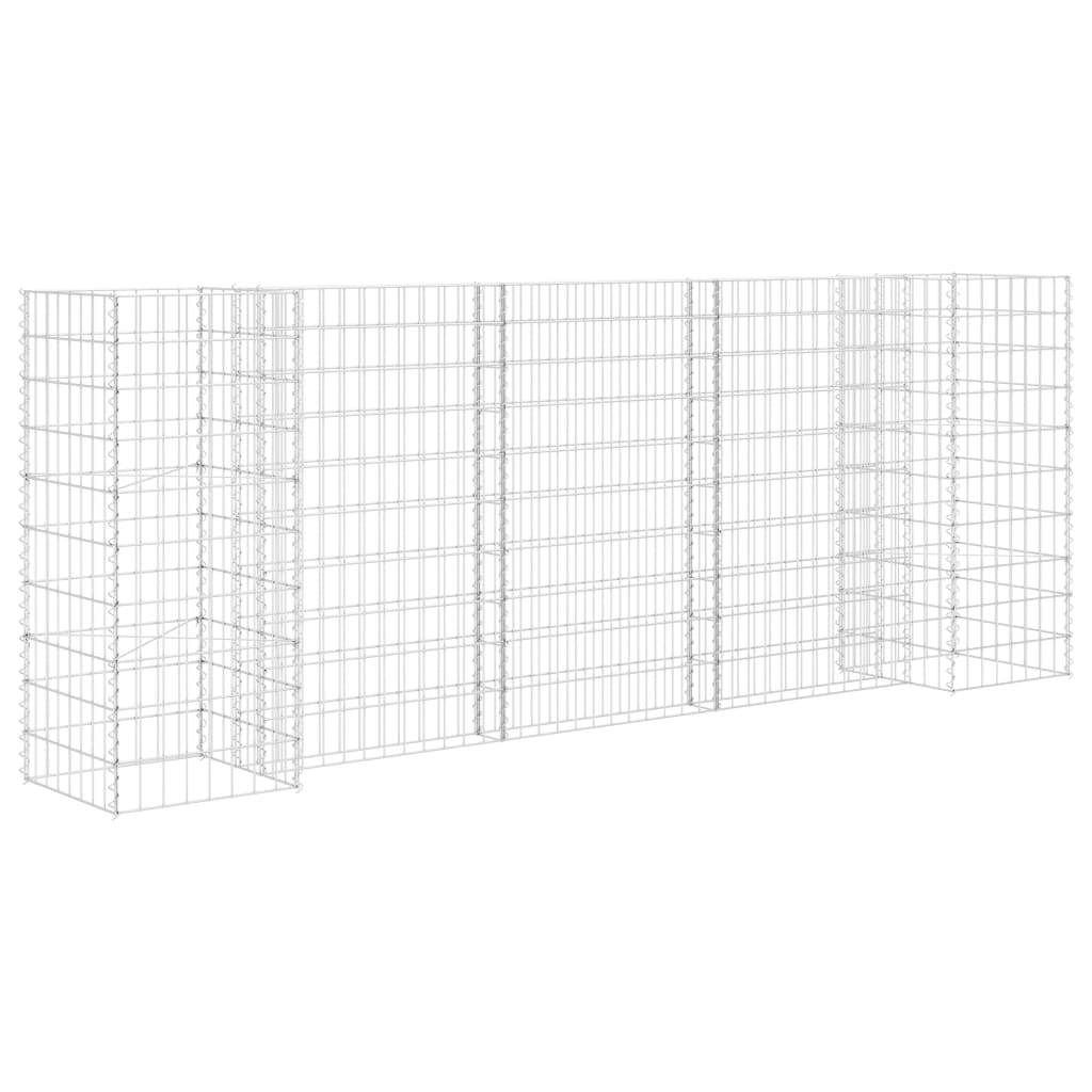 H-Shaped Gabion Planter Steel Wire 260x40x100 cm