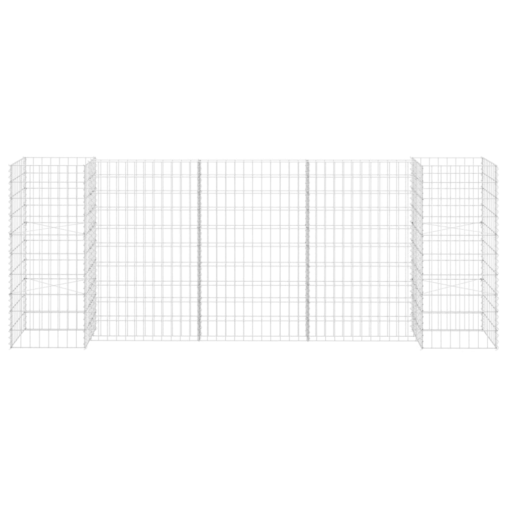 H-Shaped Gabion Planter Steel Wire 260x40x100 cm