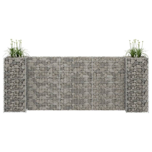 H-Shaped Gabion Planter Steel Wire 260x40x100 cm