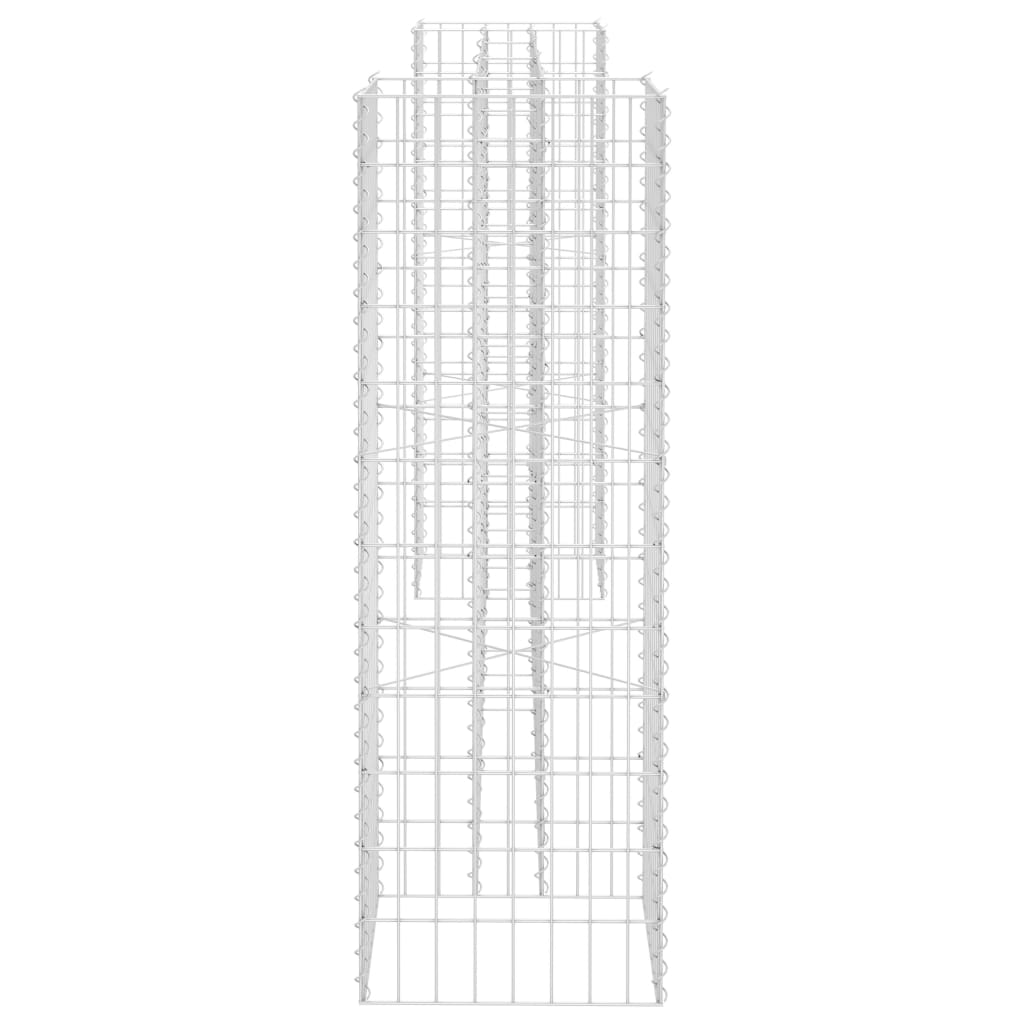 H-Shaped Gabion Planter Steel Wire 260x40x120 cm