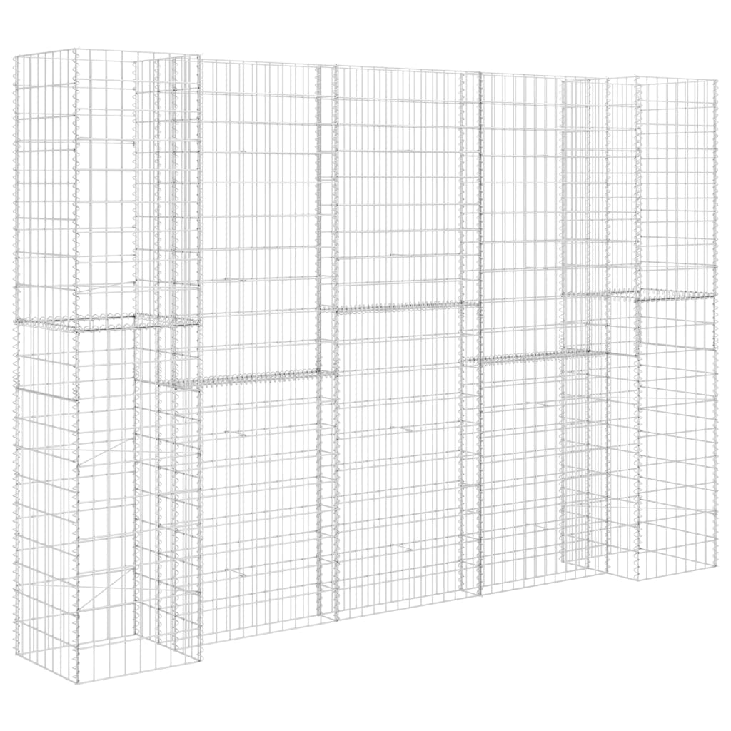 H-Shaped Gabion Planter Steel Wire 260x40x180 cm