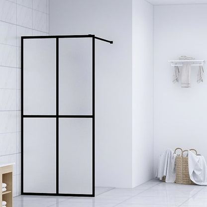 Walk-in Shower Screen Frosted Tempered Glass 80x195 cm