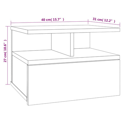 Floating Nightstands 2 pcs Sonoma Oak 40x31x27cm Engineered Wood