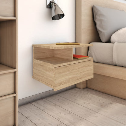 Floating Nightstands 2 pcs Sonoma Oak 40x31x27cm Engineered Wood