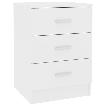 Bedside Cabinets 2 pcs White 38x35x56 cm Engineered Wood