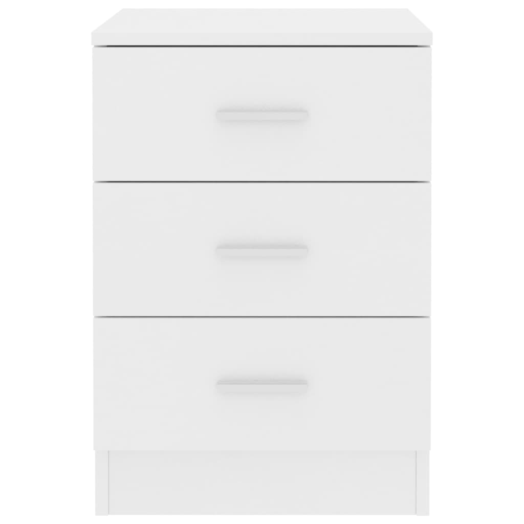 Bedside Cabinets 2 pcs White 38x35x56 cm Engineered Wood