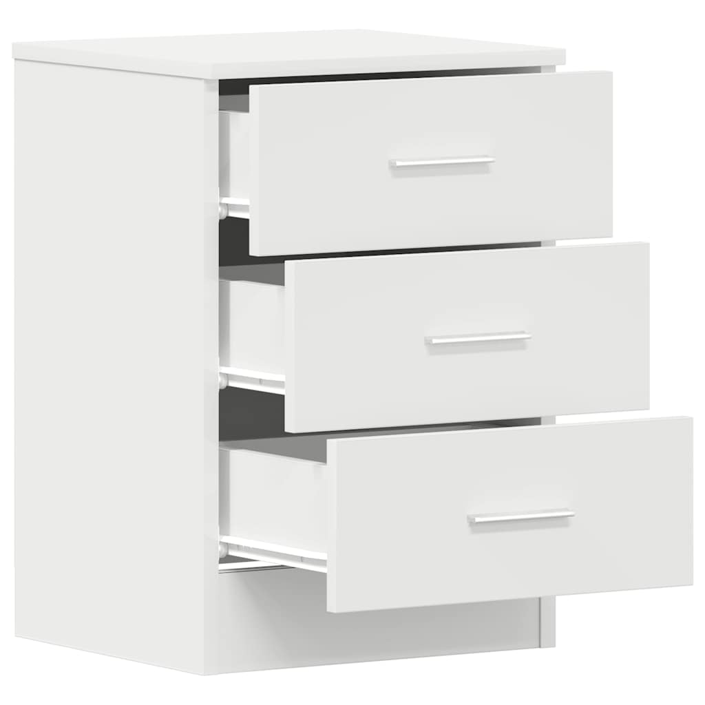 Bedside Cabinets 2 pcs White 38x35x56 cm Engineered Wood