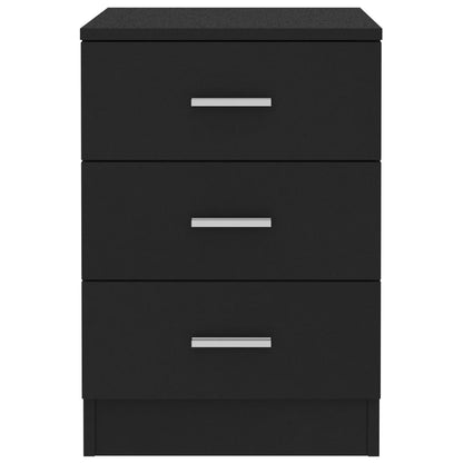 Bedside Cabinets 2 pcs Black 38x35x56 cm Engineered Wood