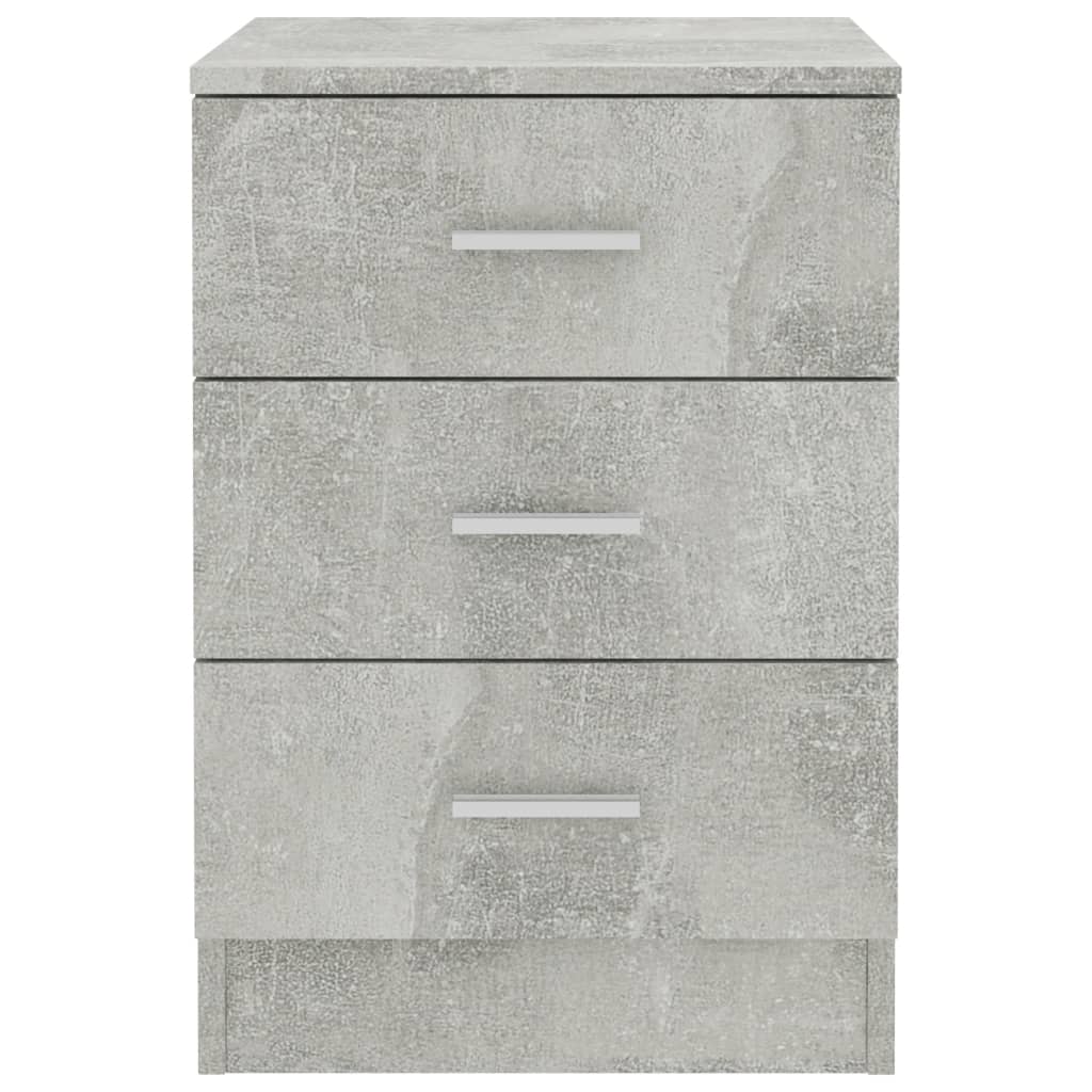 Bedside Cabinets 2 pcs Concrete Grey 38x35x56 cm Engineered Wood