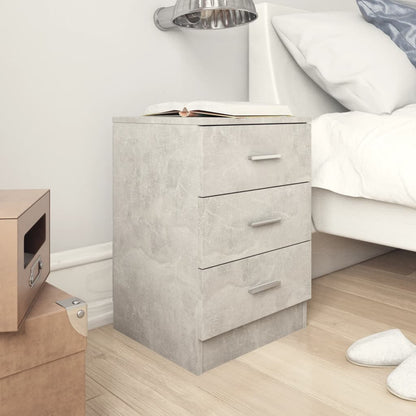 Bedside Cabinets 2 pcs Concrete Grey 38x35x56 cm Engineered Wood