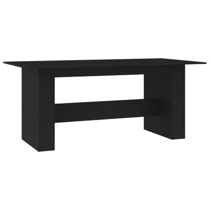 Dining Table Black 180x90x76 cm Engineered Wood