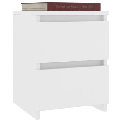 Bedside Cabinet White 30x30x40 cm Engineered Wood