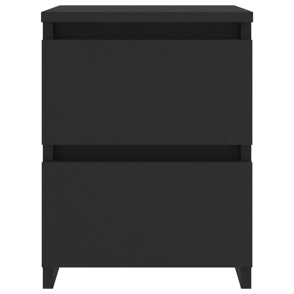 Bedside Cabinet Black 30x30x40 cm Engineered Wood