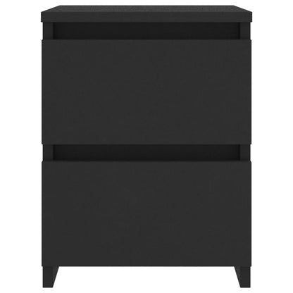 Bedside Cabinet Black 30x30x40 cm Engineered Wood