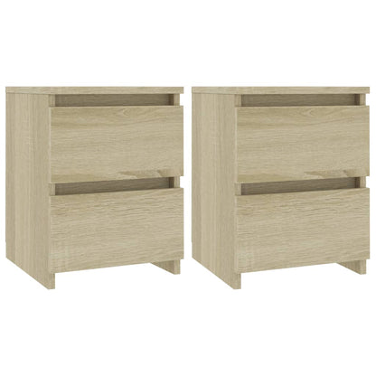 Bedside Cabinets 2 pcs Sonoma Oak 30x30x40 cm Engineered Wood