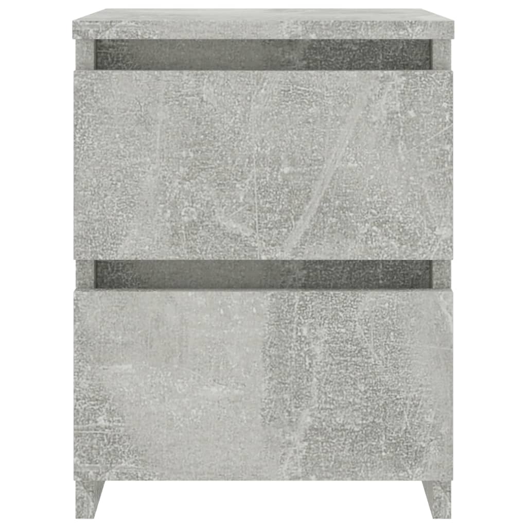 Bedside Cabinet Concrete Grey 30x30x40 cm Engineered Wood