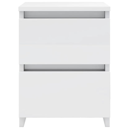 Bedside Cabinet High Gloss White 30x30x40 cm Engineered Wood