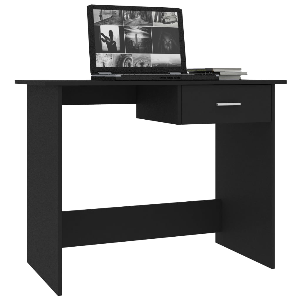 Desk Black 100x50x76 cm Engineered Wood