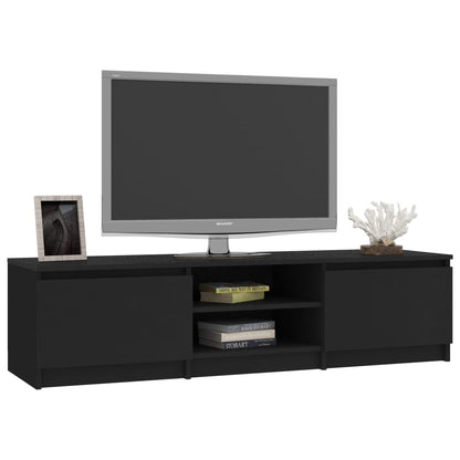 TV Cabinet Black 140x40x35.5 cm Engineered Wood