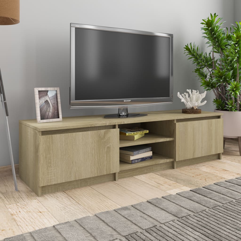 TV Cabinet Sonoma Oak 140x40x35.5 cm Engineered Wood