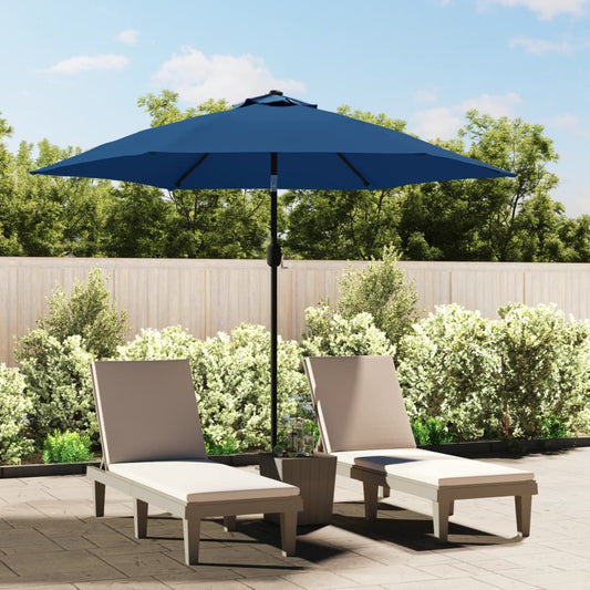 Outdoor Parasol with Metal Pole 300 cm Azure