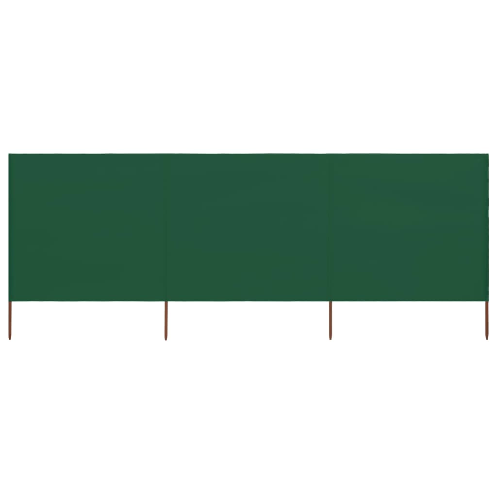 3-panel Wind Screen Fabric 400x80 cm Green