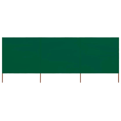 3-panel Wind Screen Fabric 400x80 cm Green