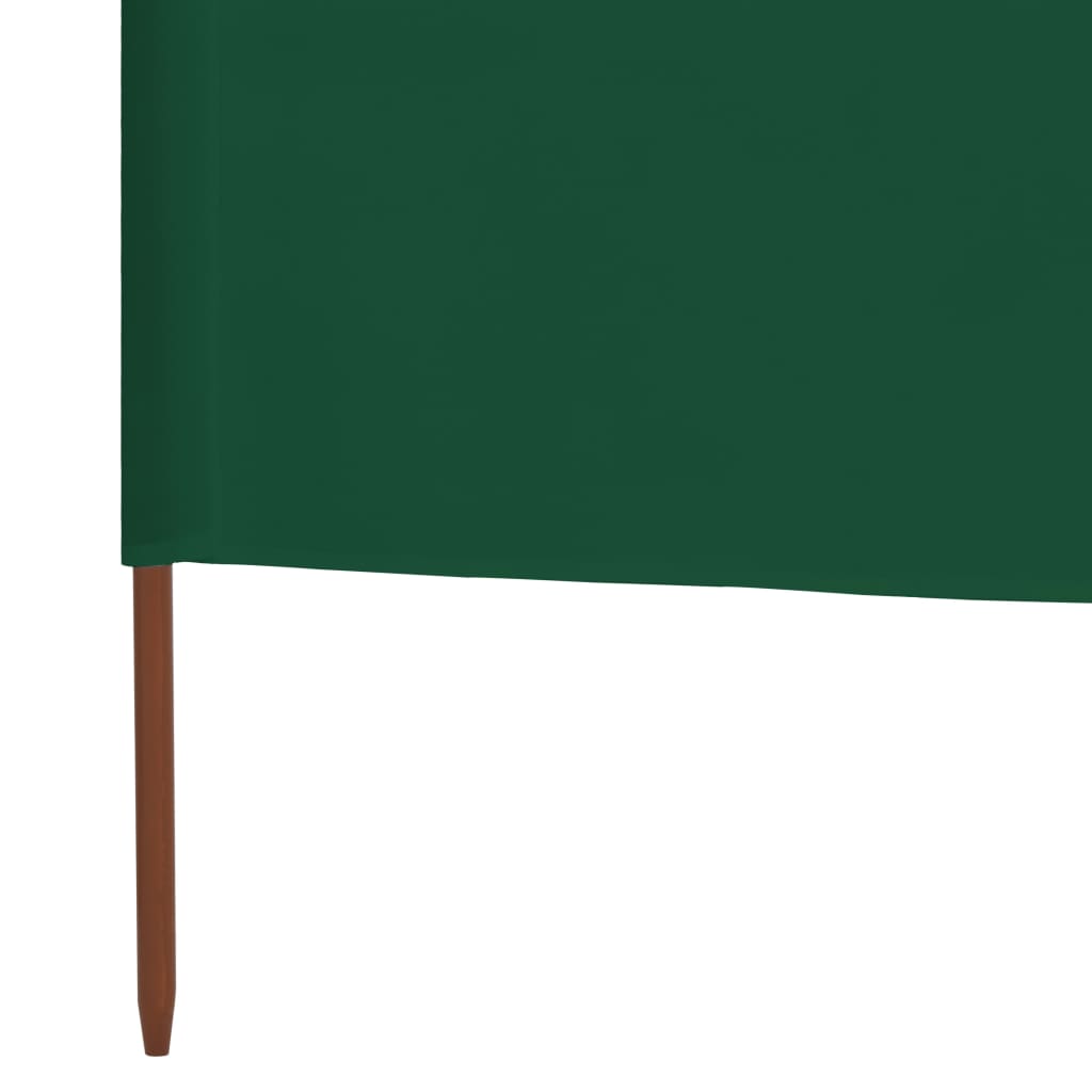 3-panel Wind Screen Fabric 400x80 cm Green