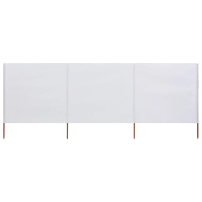 3-panel Wind Screen Fabric 400x160 cm Sand White