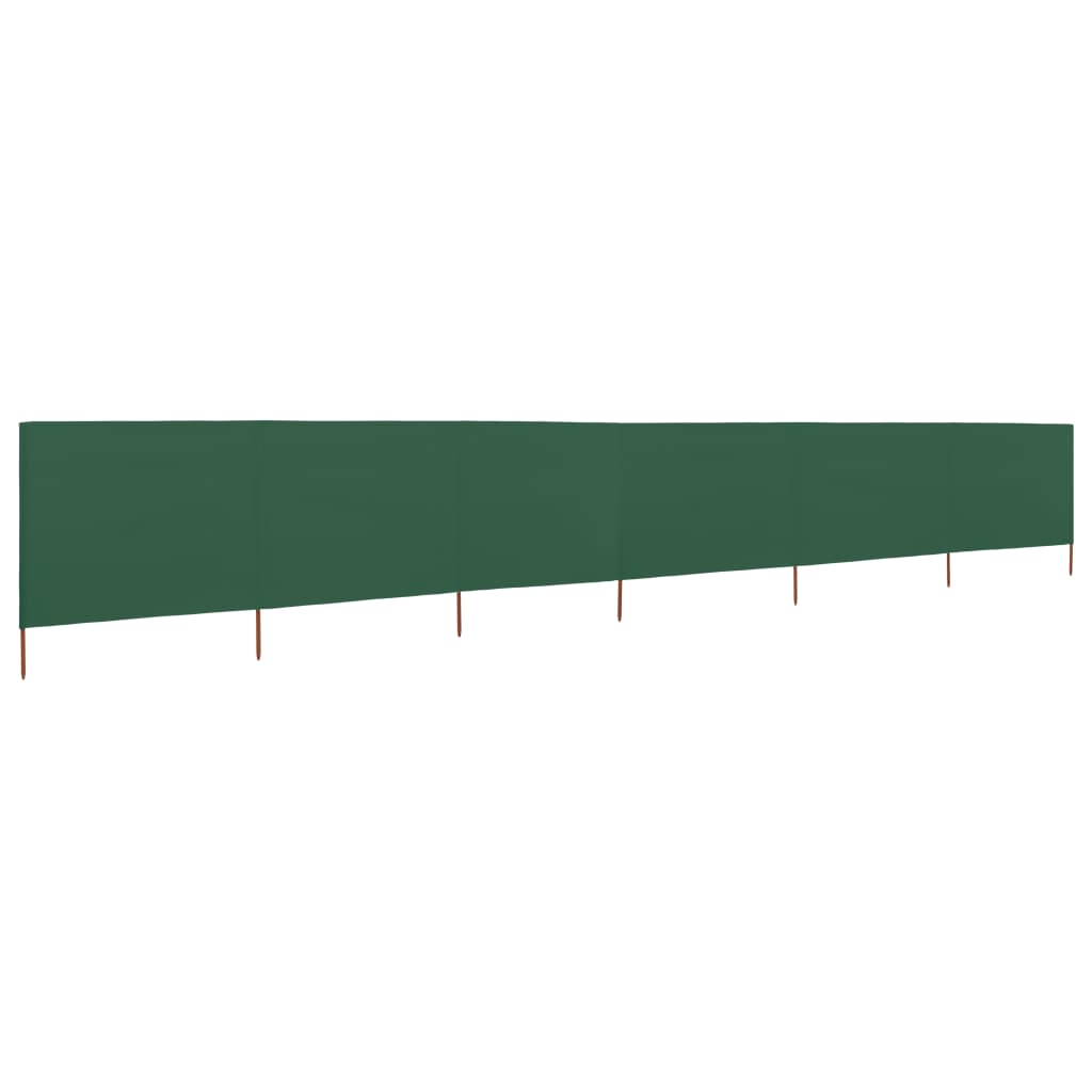 6-panel Wind Screen Fabric 800x120 cm Green