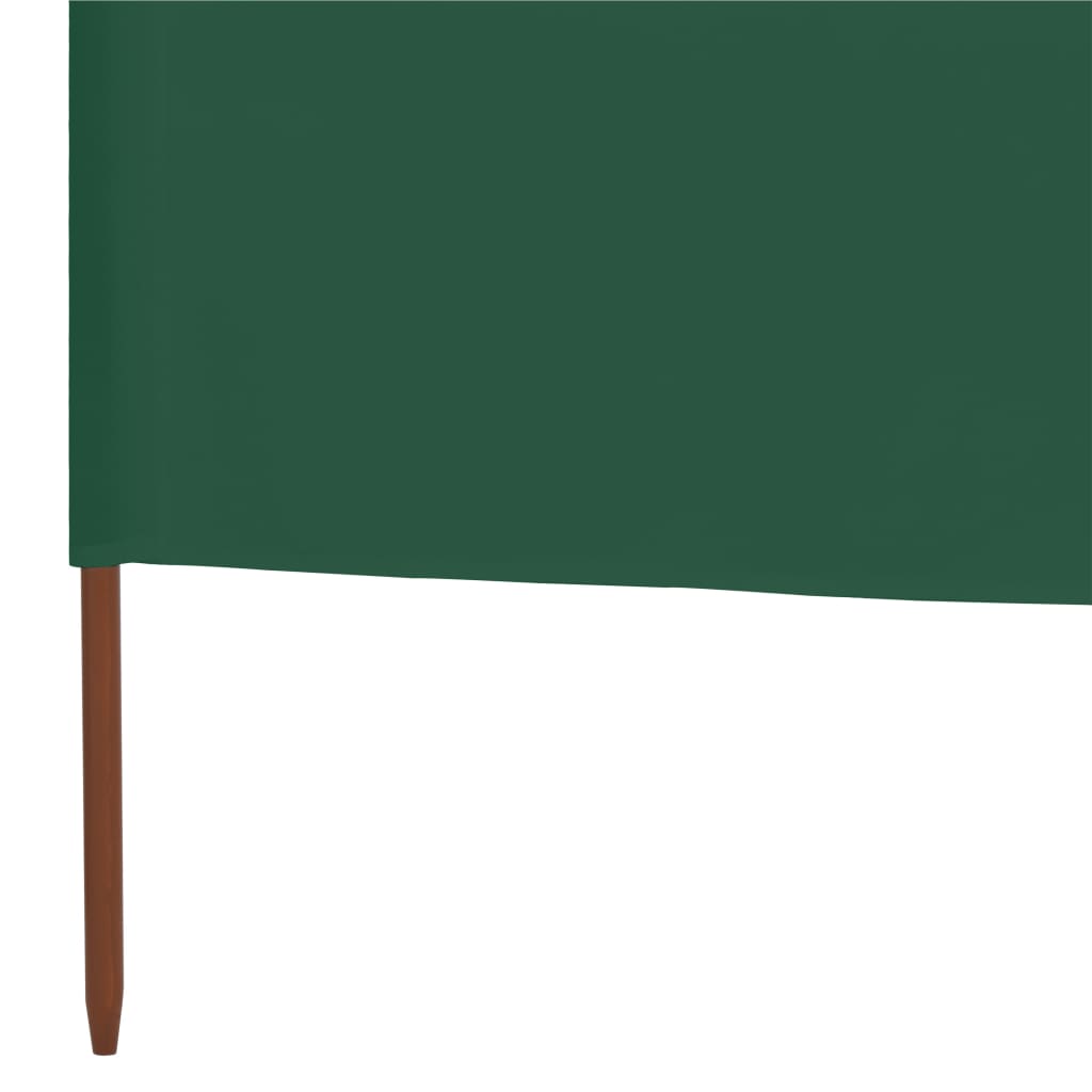 6-panel Wind Screen Fabric 800x120 cm Green