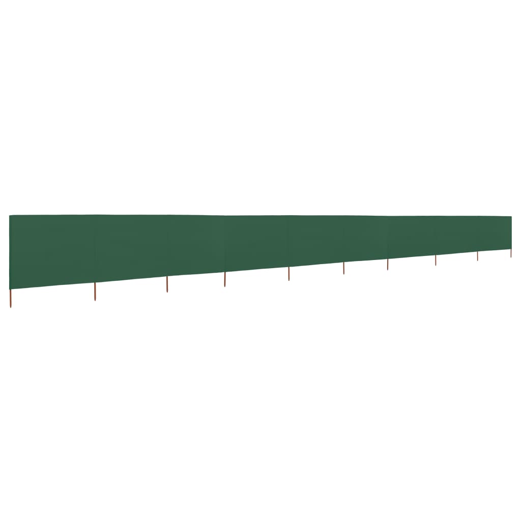 9-panel Wind Screen Fabric 1200x120 cm Green