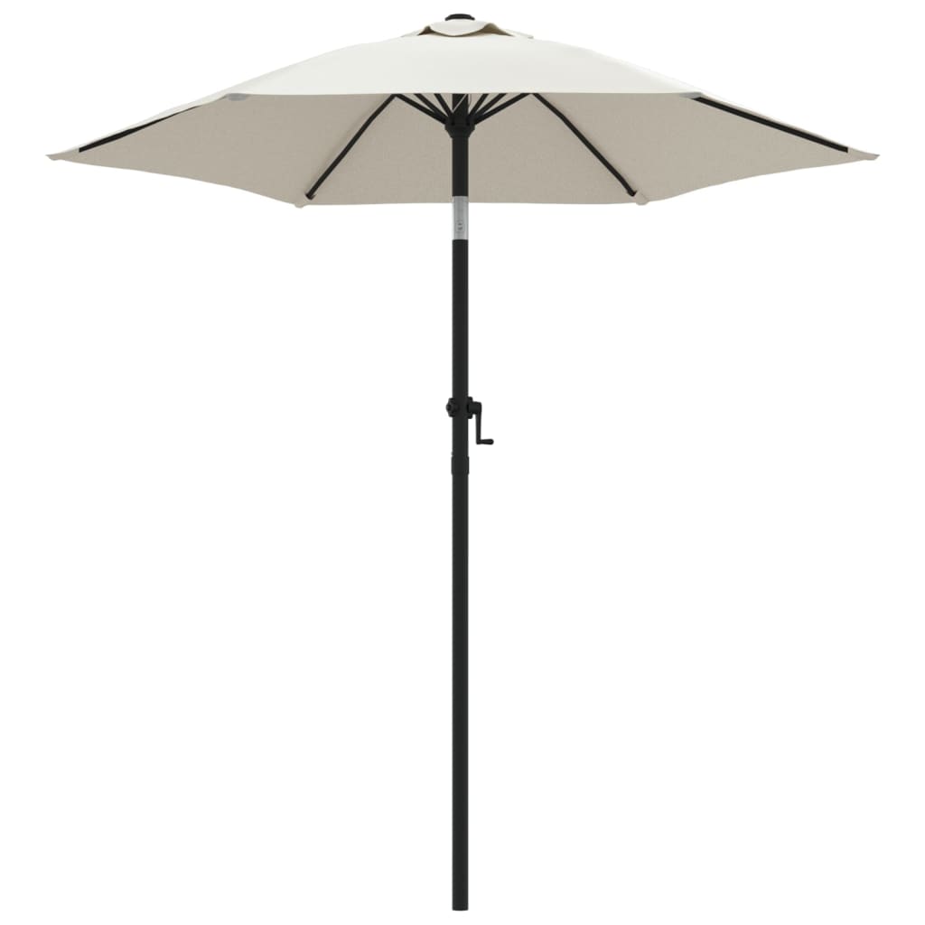 Garden Parasol Sand White 200x224 cm Aluminium