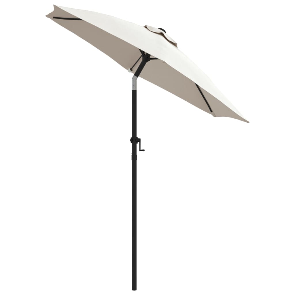 Garden Parasol Sand White 200x224 cm Aluminium