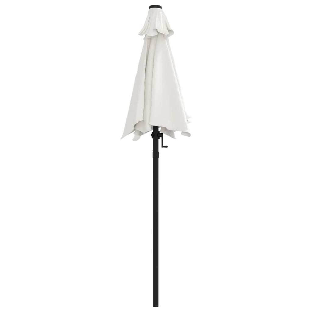 Garden Parasol Sand White 200x224 cm Aluminium