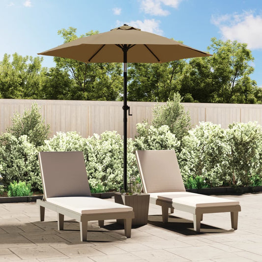 Garden Parasol Taupe 200x224 cm Aluminium