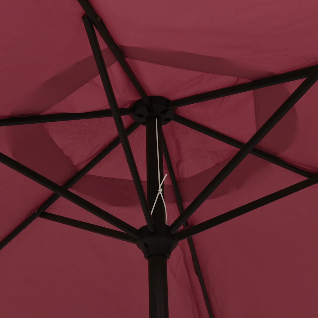 Garden Parasol Burgundy 200x224 cm Aluminium