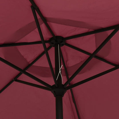 Garden Parasol Burgundy 200x224 cm Aluminium