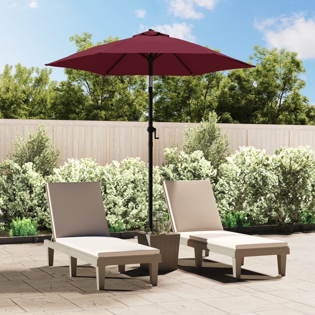 Garden Parasol Burgundy 200x224 cm Aluminium