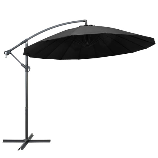 Hanging Garden Parasol Anthracite 3 m Aluminium Pole