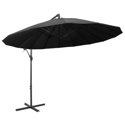 Hanging Garden Parasol Anthracite 3 m Aluminium Pole